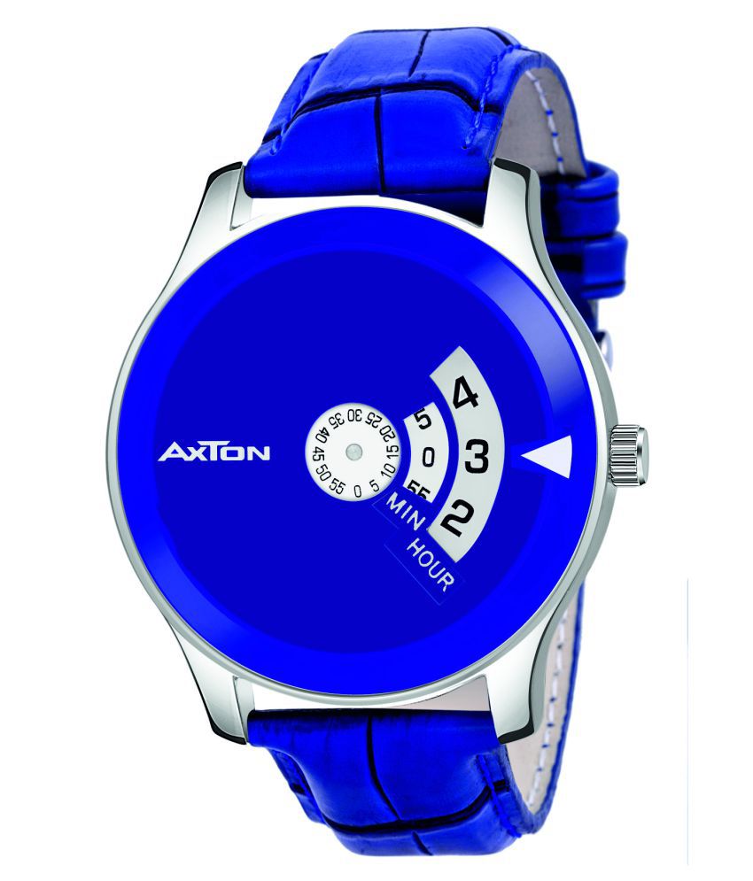     			Axton 1604PiADU BLUE STRAP Leather Analog Men's Watch
