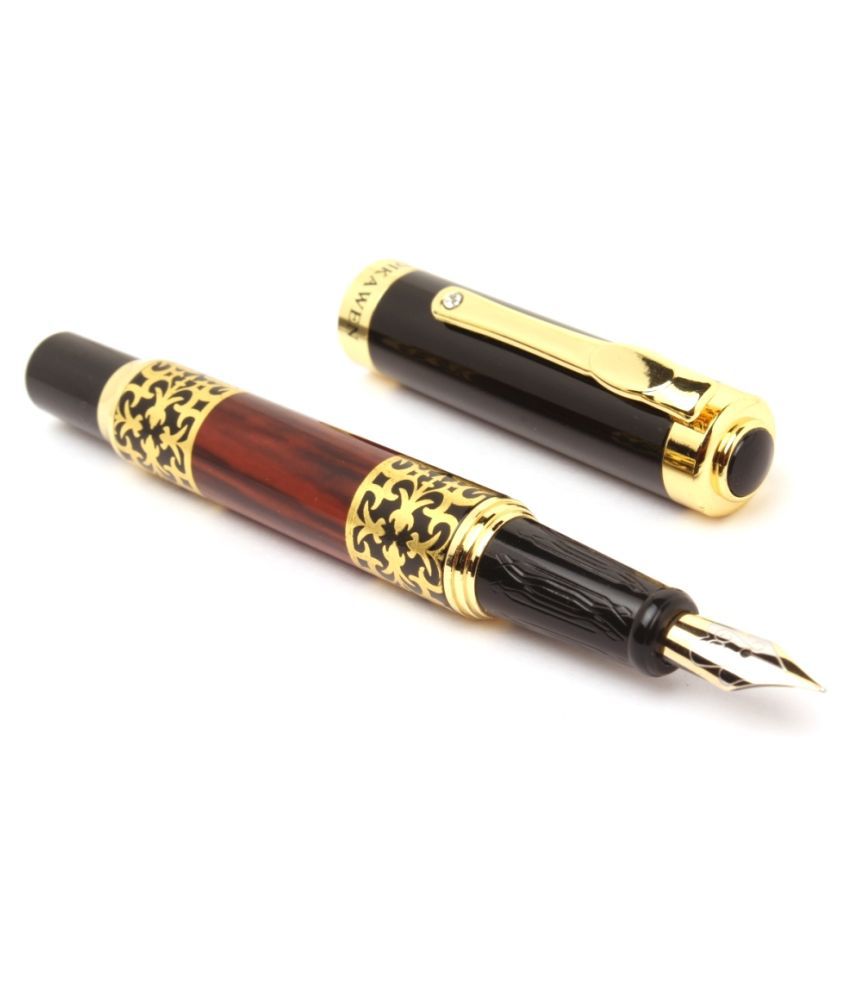     			Exclusive Royal Designer With Metal Body Fountain Pen With Golden Trims