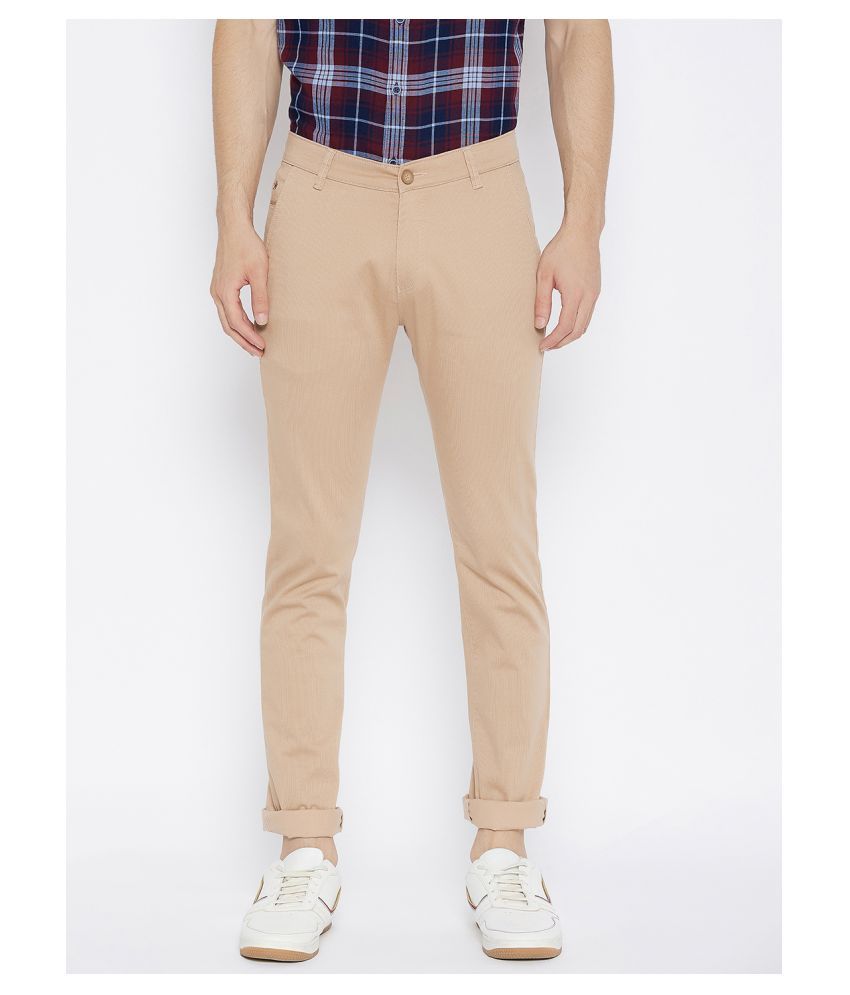 Buy Crimsoune Club Beige Slim -Fit Flat 