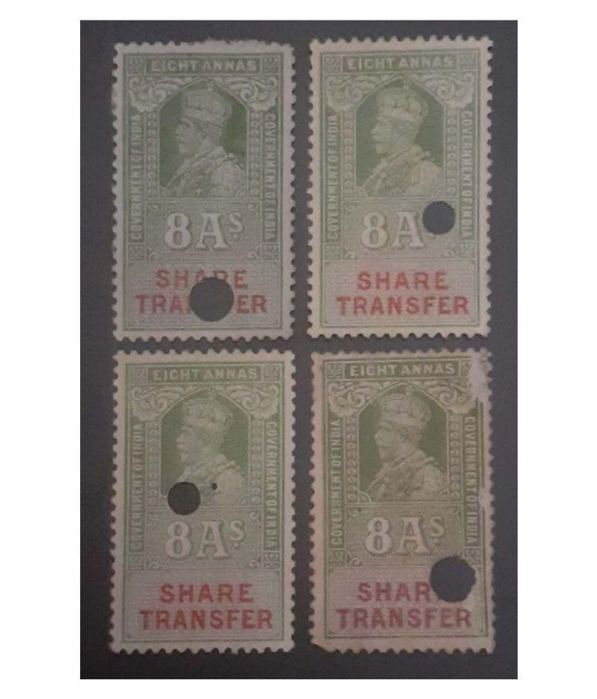     			Hop n Shop - Rare Old Vintage British India King Edward 4 Stamps