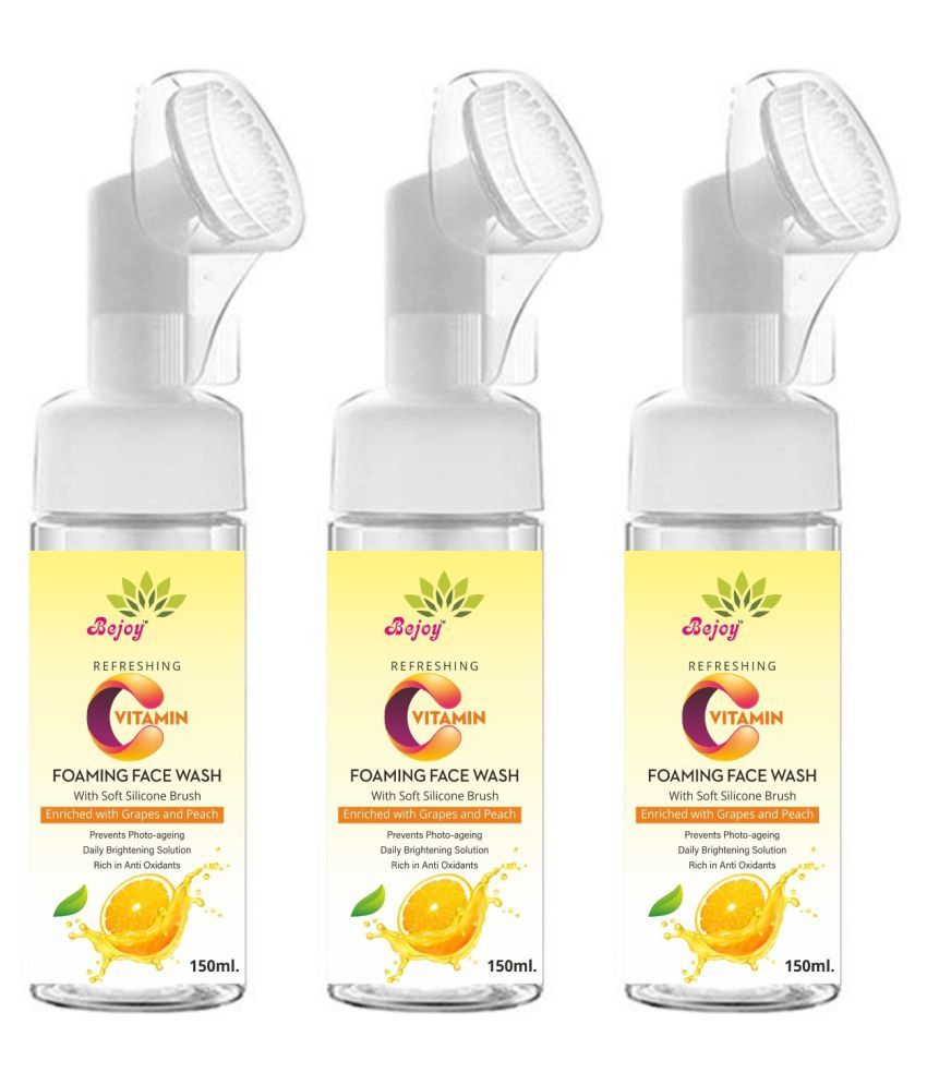     			BEJOY  Vitamin C Foaming Face Wash Face Wash 450 mL Pack of 3