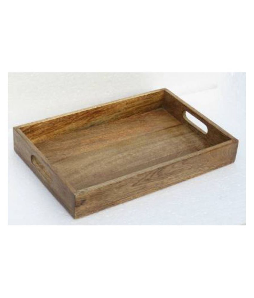 HACKURS Wooden Serving Long Square Tray  (Tray)