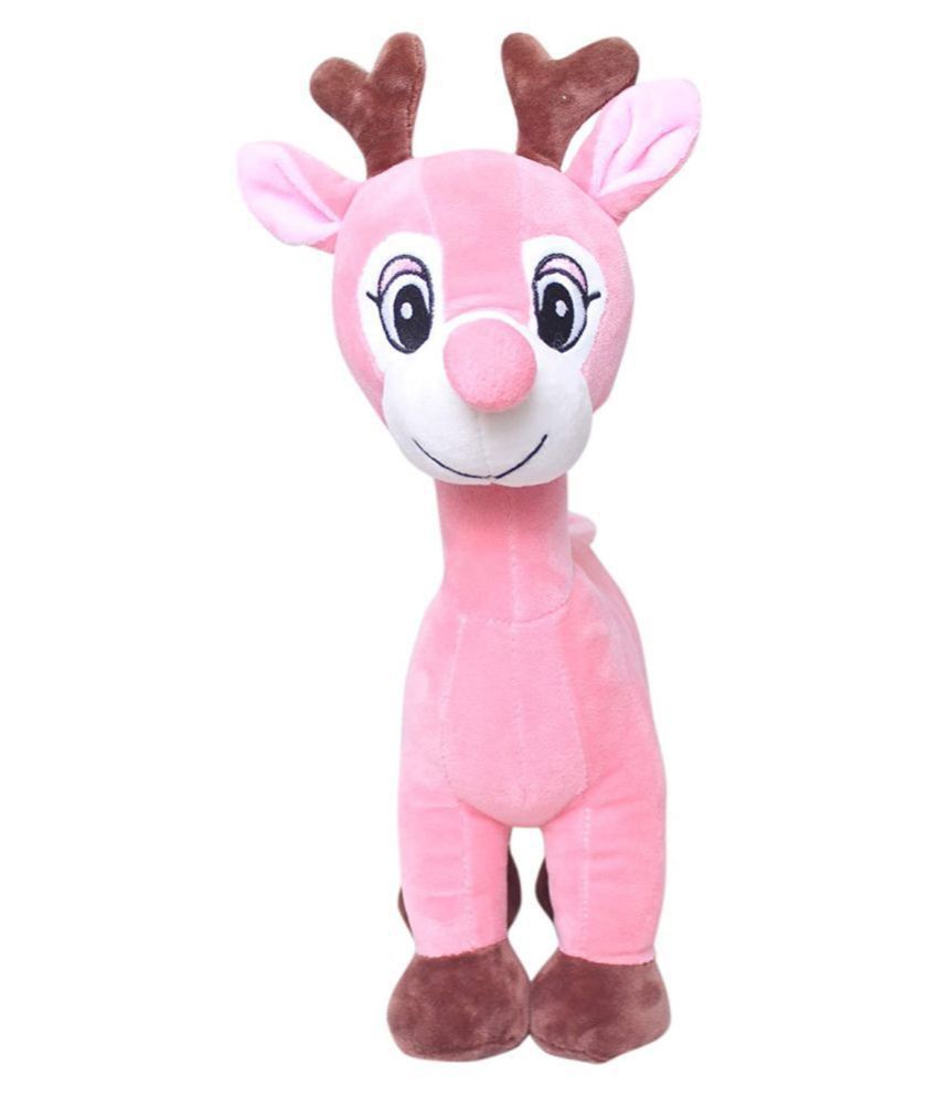     			Tickles Cute Bombino Deer Teddy Bear Animal Soft Stuffed Plush Toy for Kids Birthday (Colour: Pink Size:25 cm)