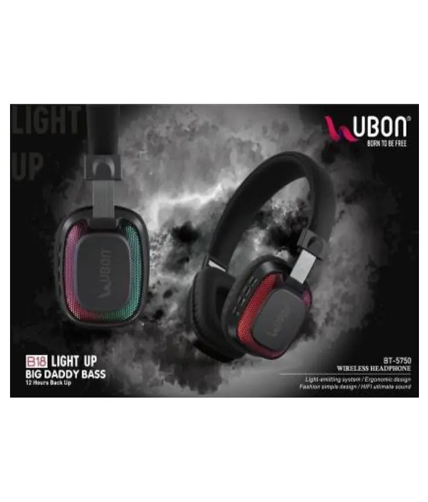 Buy UBON BT 5750 LIGHT UP 25HOURS PLAYTIME Neckband Wireless With