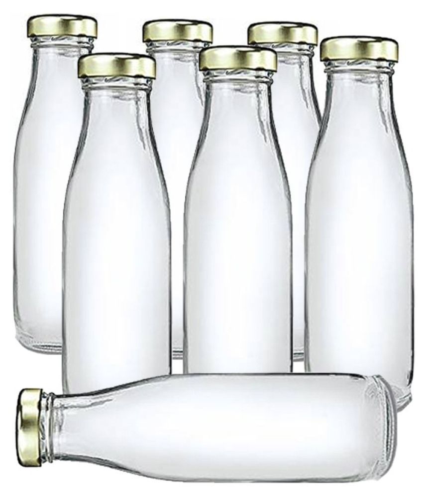     			Somil Glass Storage Bottle, Transparent, Pack Of 7, 300 ml