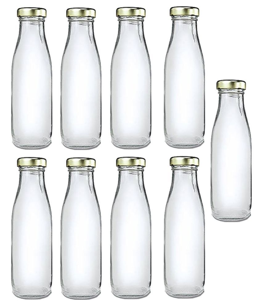     			Somil Glass Storage Bottle, Transparent, Pack Of 9, 300 ml