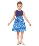 K&U Cotton Blend A-line For Girls ( Pack of 1 , Blue )