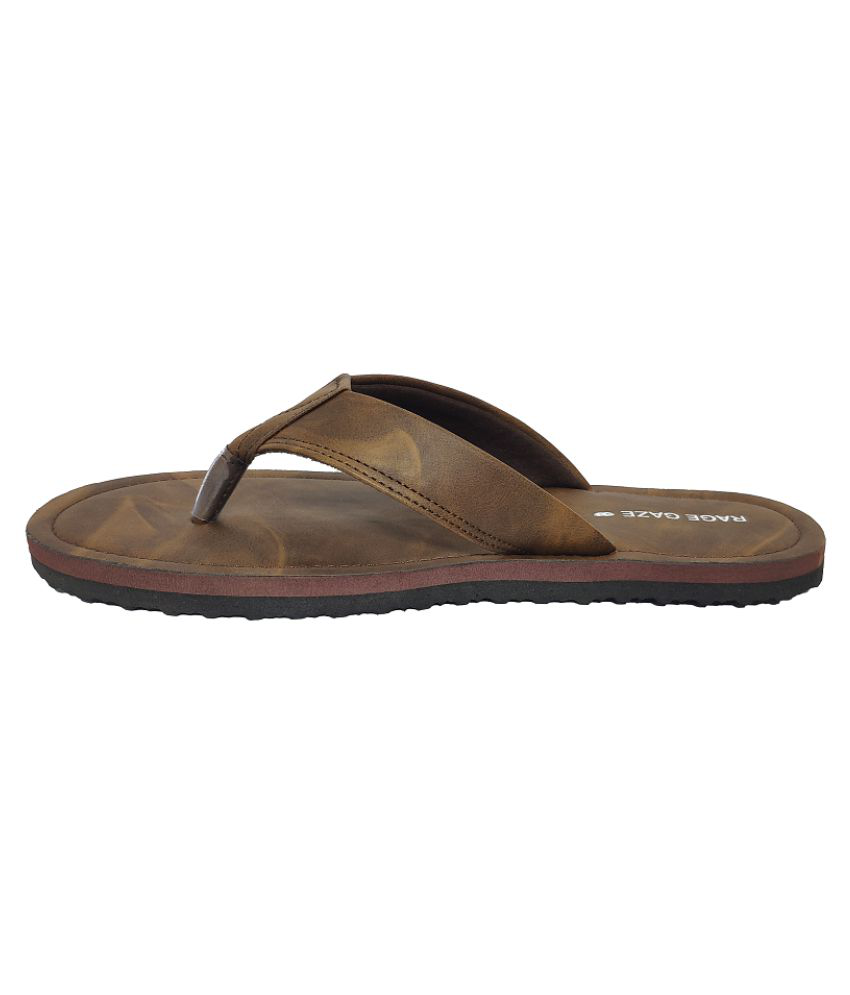 RAGE GAZE Brown Daily Slippers Price in India- Buy RAGE GAZE Brown ...