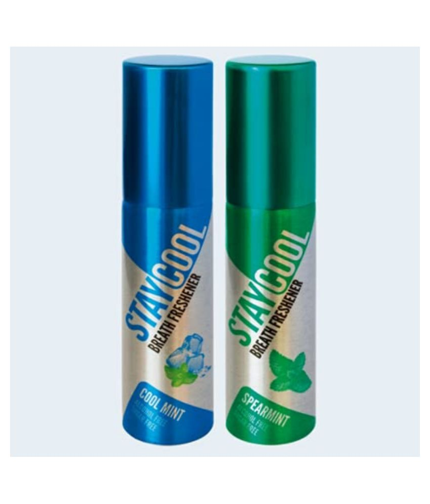     			StayCool (1 Mint ,1 Spicy) Breath Freshener Spray Cool Mint, Spearmint 40 mL Pack of 2