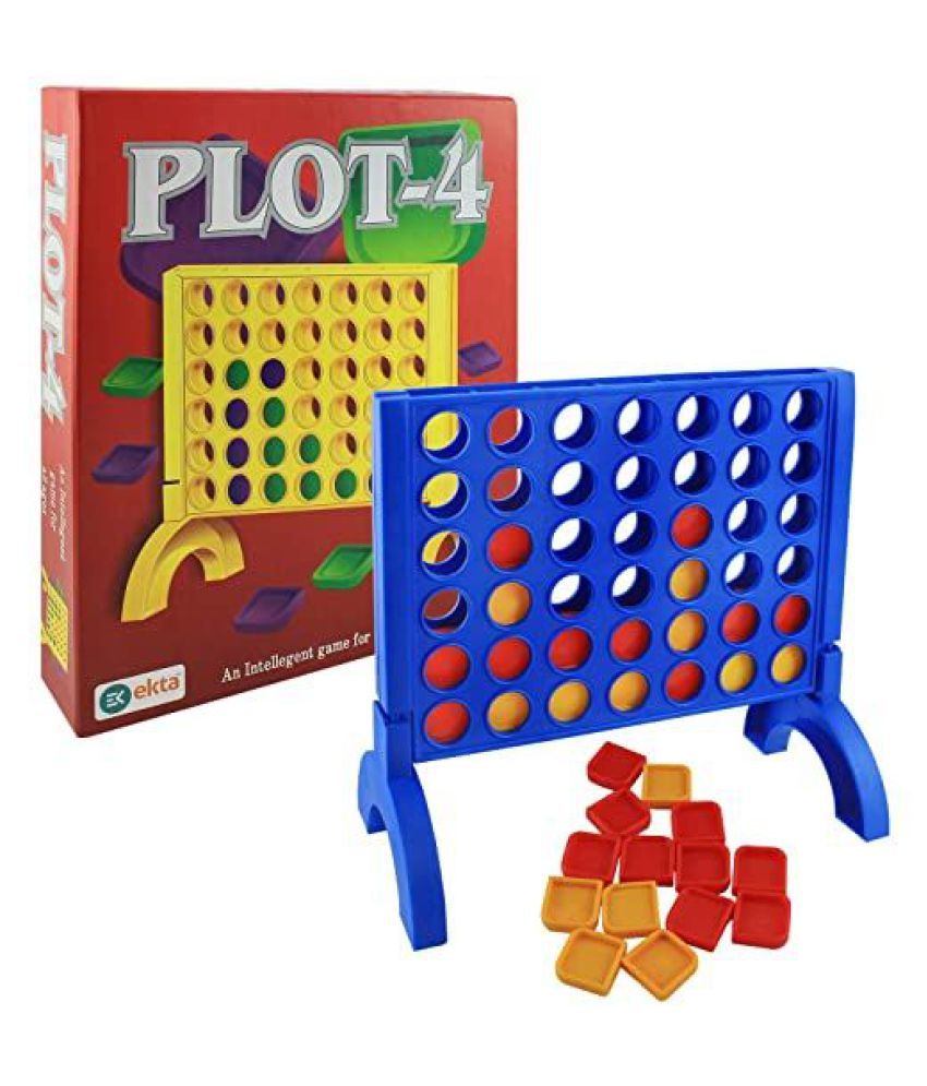Ekta Plot 4 Board Game Family Game, Multi Color