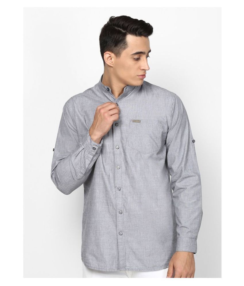     			Urbano Fashion 100 Percent Cotton Grey Shirt Single