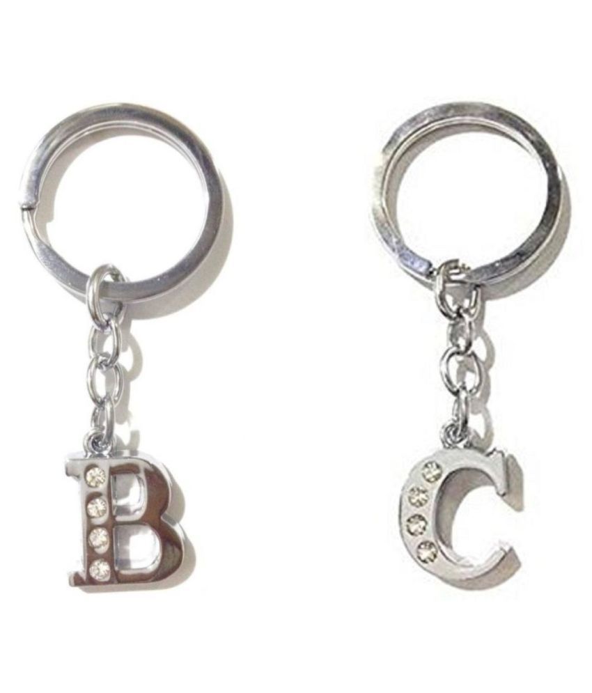     			Americ Style Combo offer of Alphabet ''B & C'' Metal Keychains (Pack of 2)