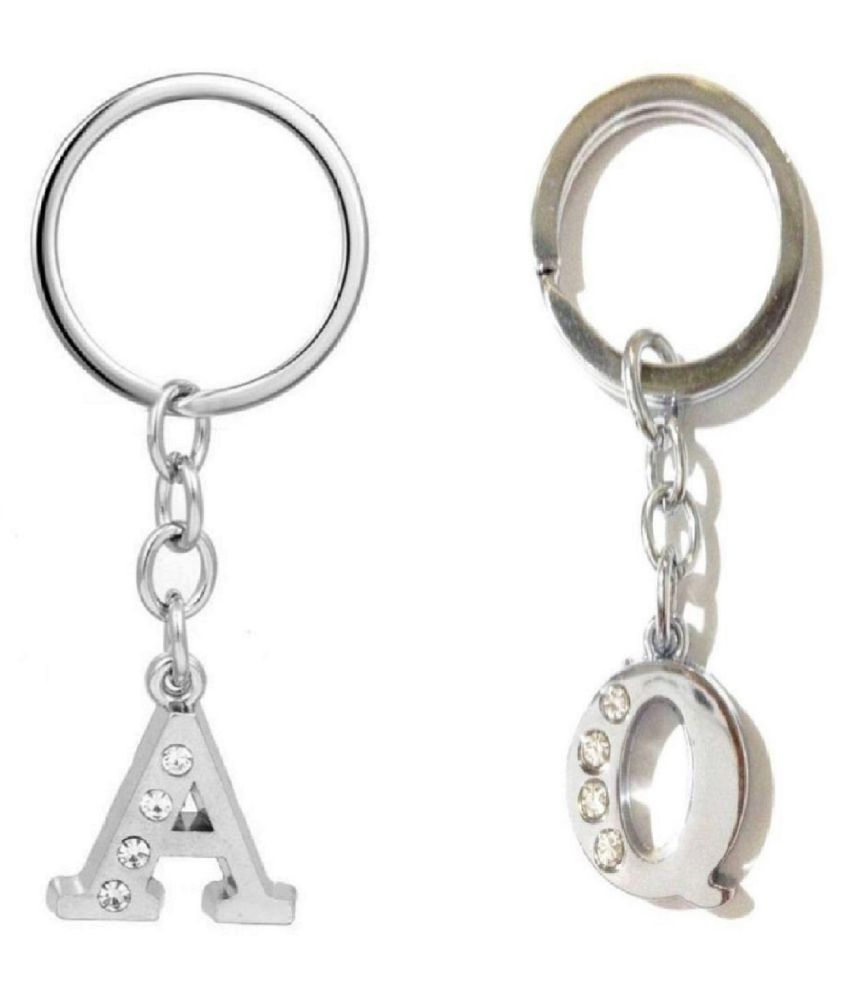     			Americ Style Combo offer of Alphabet ''A & Q'' Metal Keychains (Pack of 2)