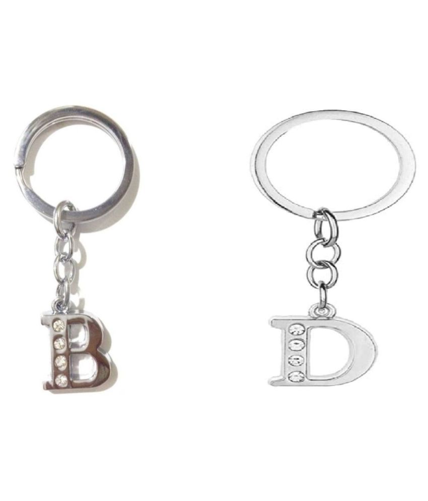     			Americ Style Combo offer of Alphabet ''B & D'' Metal Keychains (Pack of 2)