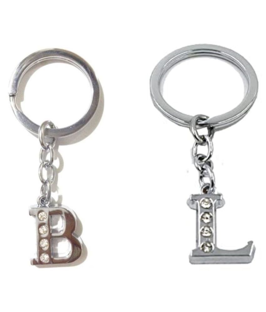     			Americ Style Combo offer of Alphabet ''B & L'' Metal Keychains (Pack of 2)