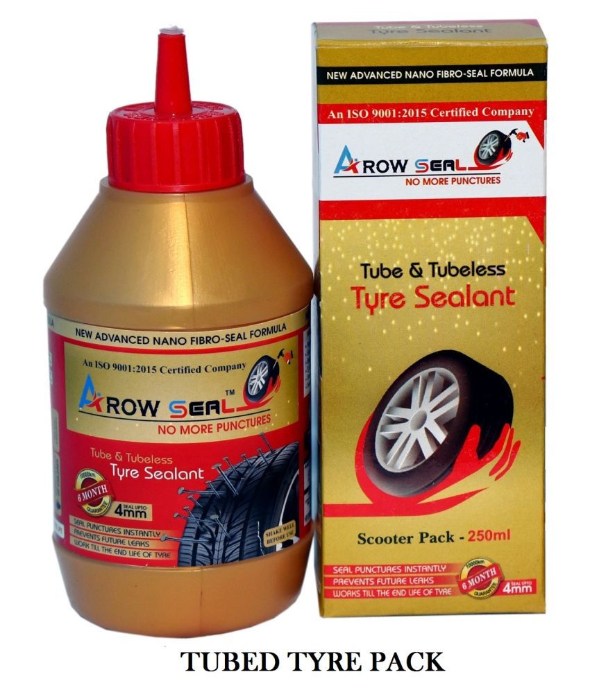 Arowseal Tyresealant (Liquid Latex Rubber) SCOOTER PACK FOR TUBED TYRES Tubeless Tyre Puncture Repair Kit 5 - 10 Strips