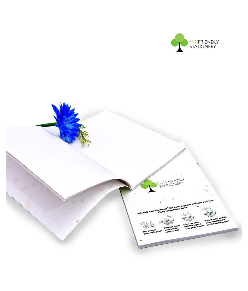     			Recycelable Paper NOTEPAD with seed pages(Set of 5)