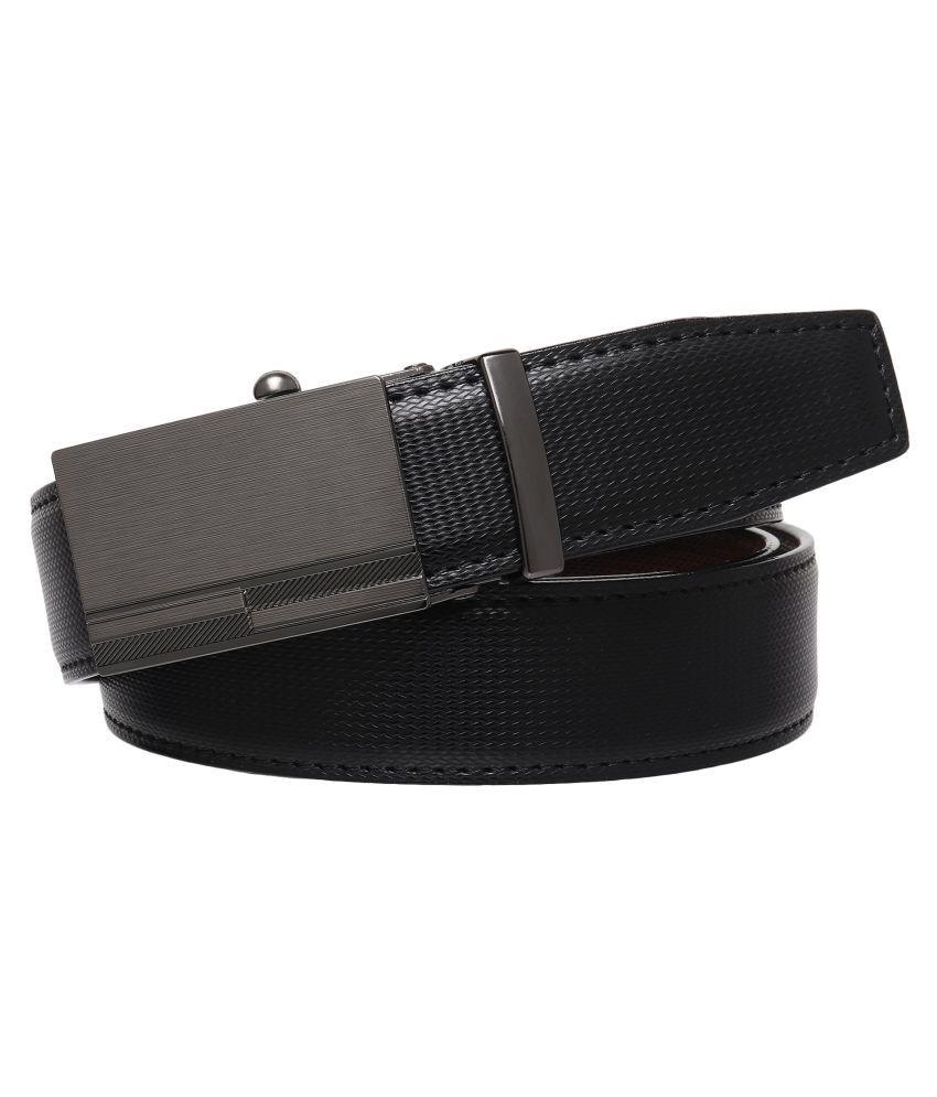     			Loopa Black PU Formal Belt