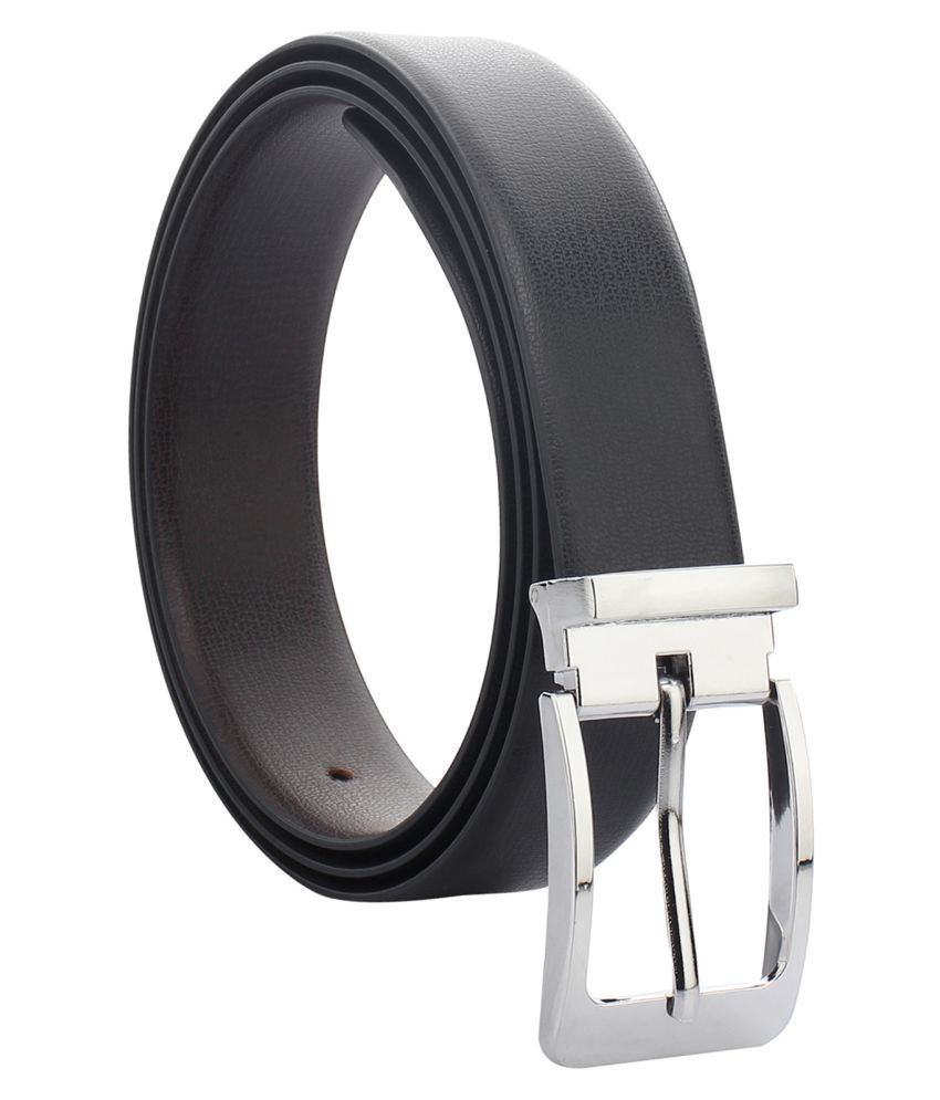     			SUNSHOPPING Black PU Formal Belt