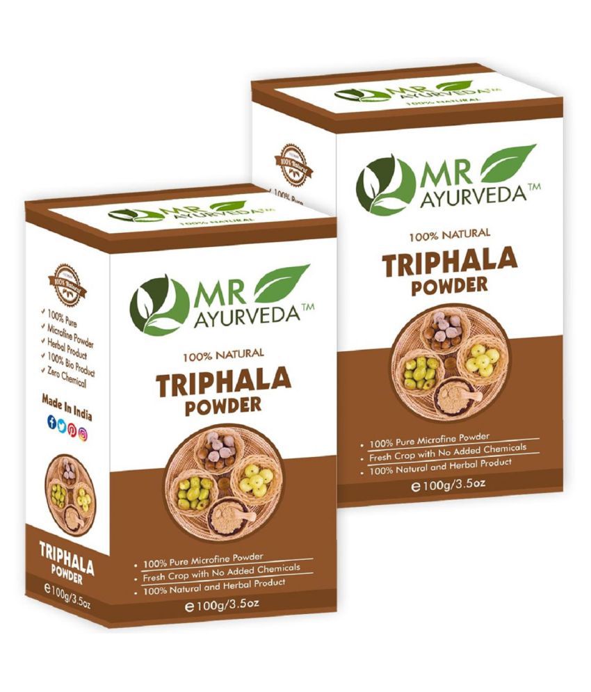     			MR Ayurveda 100% Herbal Triphala Powder Hair Scalp Treatment 200 g Pack of 2