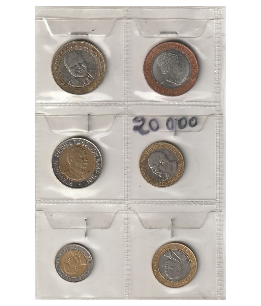     			(SET OF 6) 5 TYPES OF DIFFERENT - DIFFERENT PACK OF 6 WORLD COINS