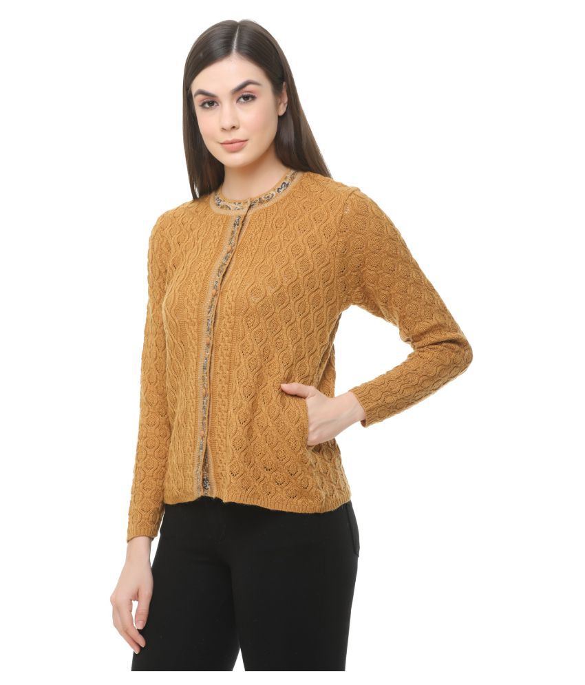     			Clapton Acrylic Gold Buttoned Cardigans -