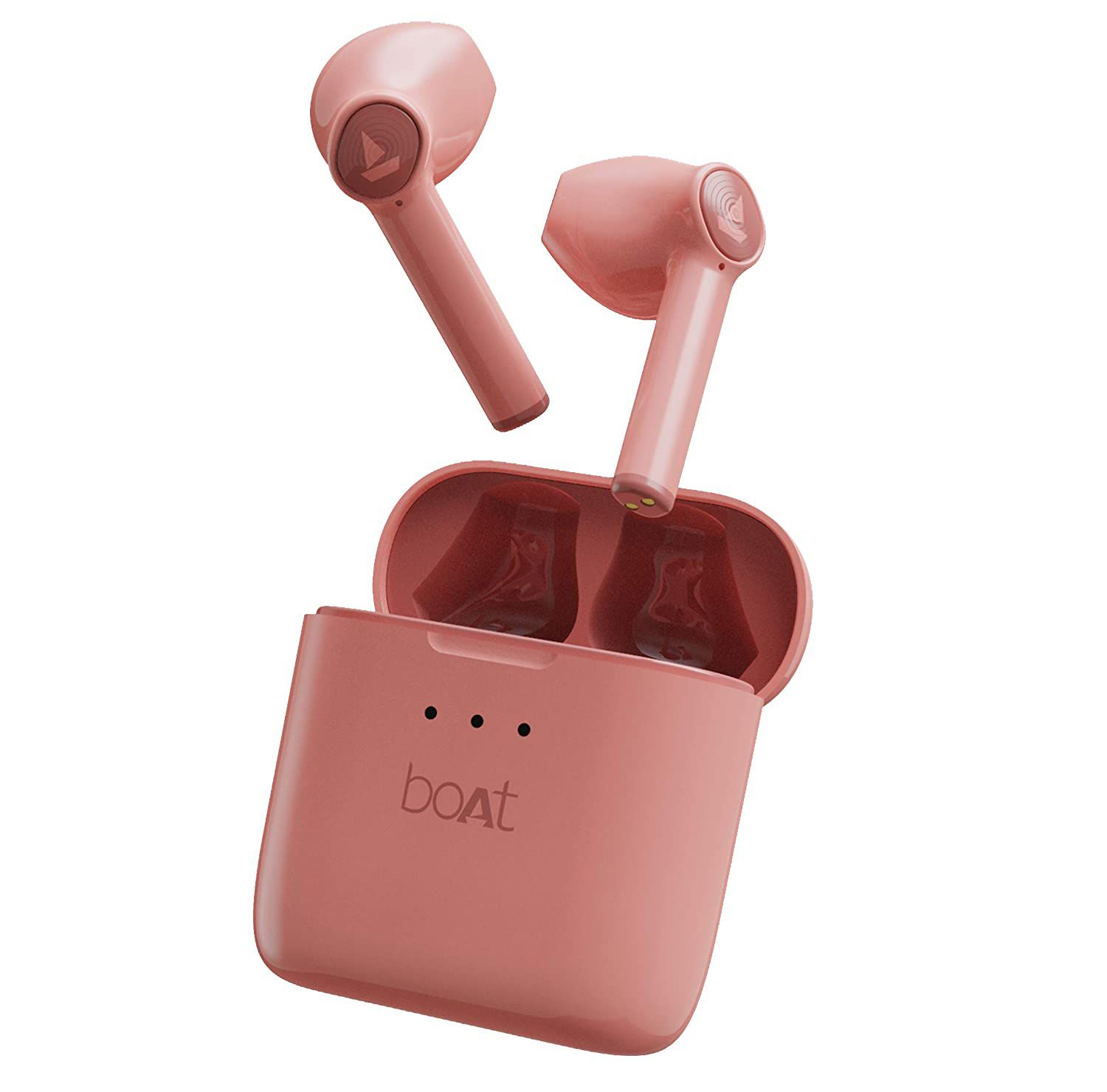 boAt Airdopes 131/138 Twin Wireless Earbuds with IWP Technology, Bluetooth V5.0, Immersive Audio, Up to 15H Total Playback, Instant Voice Assistant and Type-C Charging,Bluetooth Earphone (Cherry Blossom)