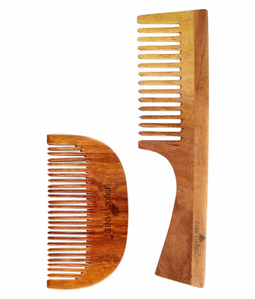     			Park Daniel  Beard  & Neem Wooden Comb Fine Tooth Rattail Comb Pack of 2