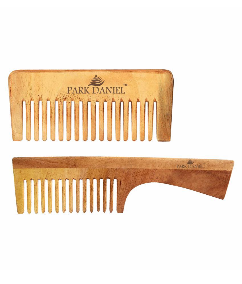     			Park Daniel  Neem Wooden & Handle Comb Fine Tooth Rattail Comb Pack of 2