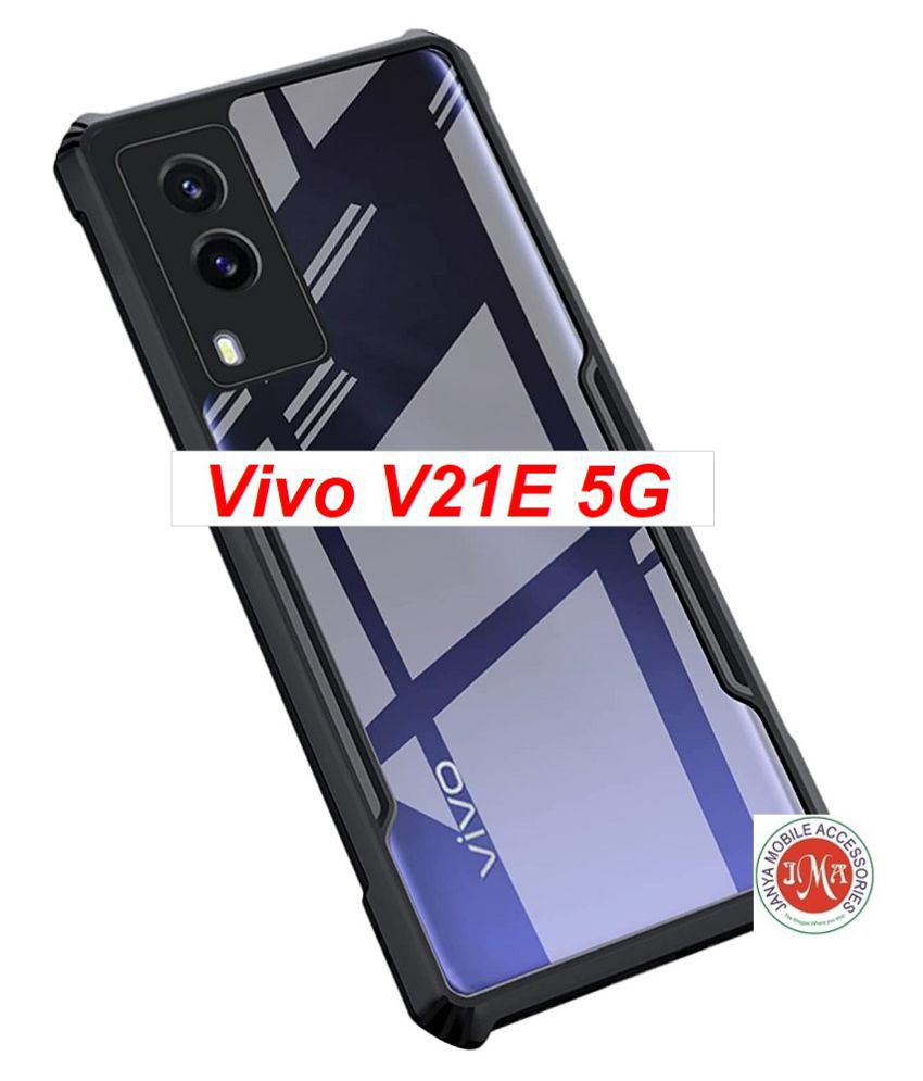     			Vivo V21e Shock Proof Case JMA - Transparent Slim Hybrid TPU Bumper Case