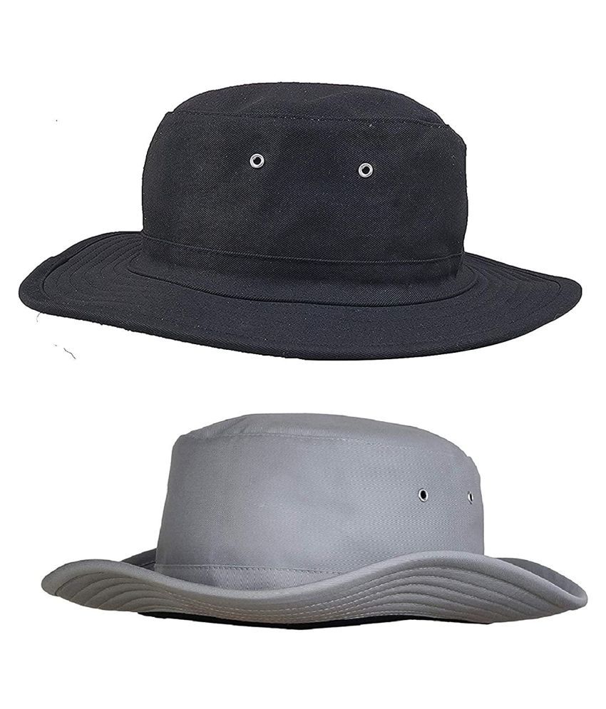     			Zacharias Black Plain Cotton Hats