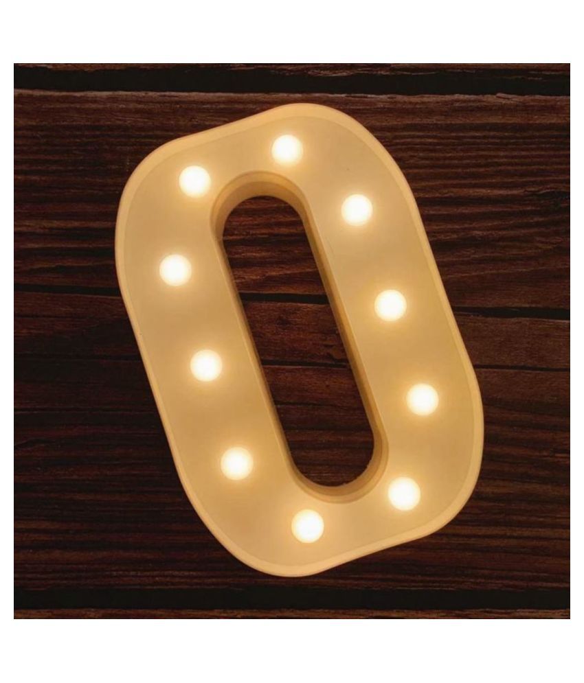     			MIRADH LED Marquee Lights, Sign Letter-O , LED Strips Yellow