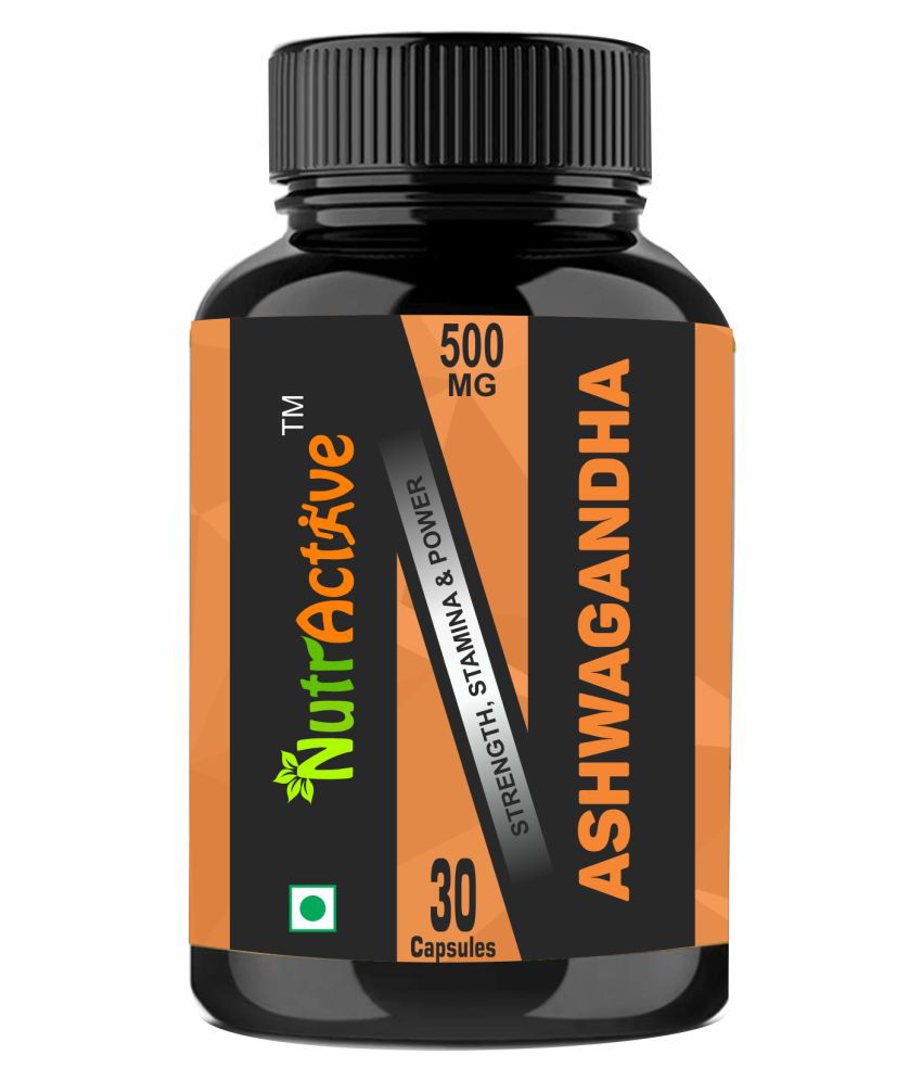    			NutrActive Organic Ashwagandh Capsules 500mg 30 no.s Multivitamins Capsule
