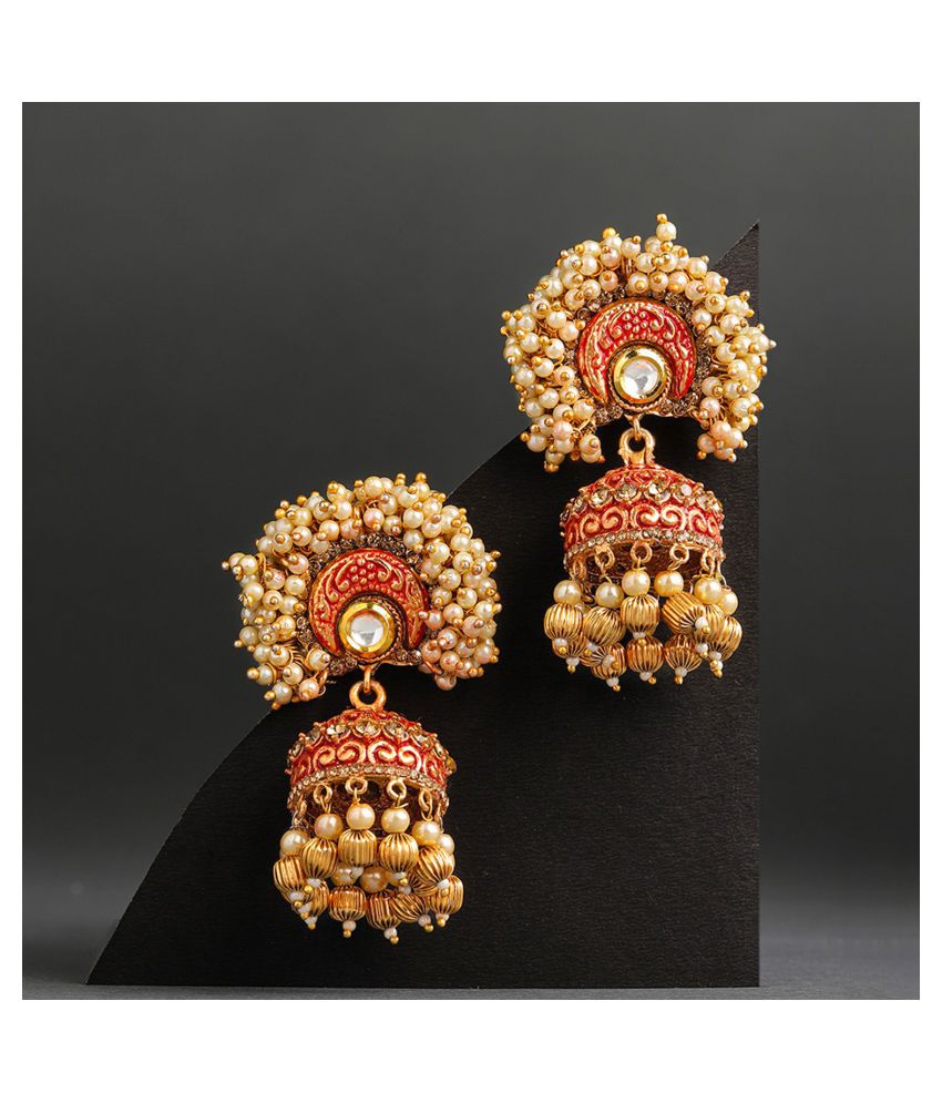     			Sukkhi Exclusive Mint Collection Gold Plated Jhumki Earring for Women