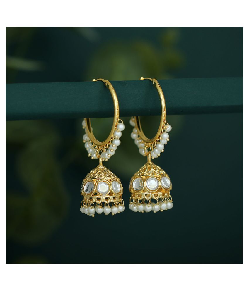     			Sukkhi Sparkling Gold Plated Pearl Jhumki Earring for Women