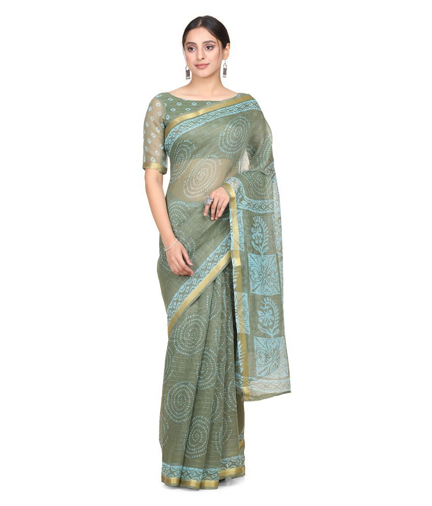     			Aarrah LightGreen Art Silk Saree - Single