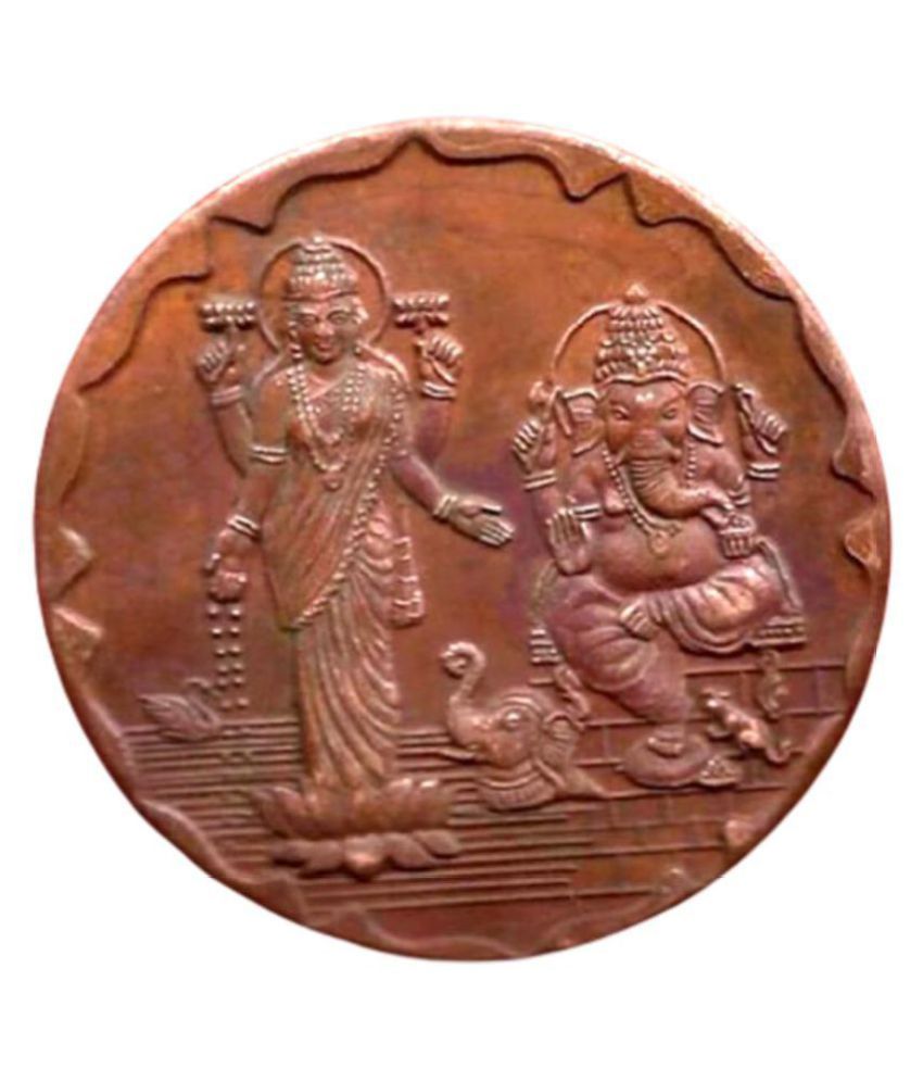     			GANESH LAXMI TWO ANNA EAST INDIA CO.TEMPLE TOKEN BIG COIN GOOD LUCK COIN