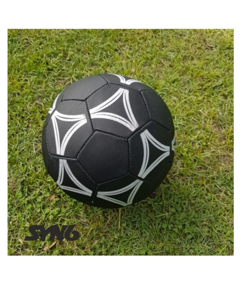 SYN6 Solid Matte Black Football Size 5
