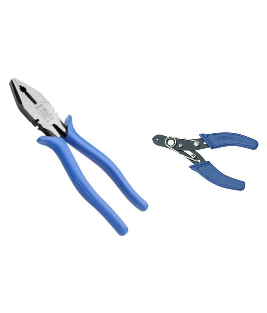     			PYE Set of 2 Hand Tool Combo Wire Stripper & Cutter (950)/Plier 205mm 