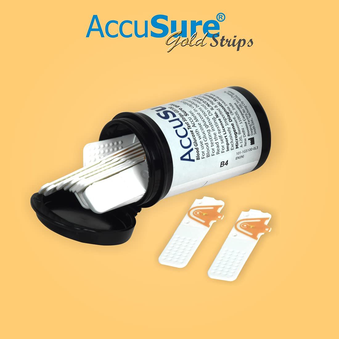    			Accusure Gold Sugar check Test Strips(50 Strips Pack)