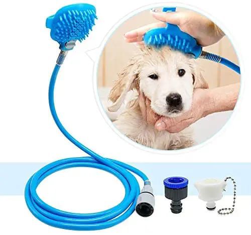 IBS Pet Bathing 3 in 1 Multi-Functional Handheld Tool, Adjustable Dogs Shower Sprayer & Scrubber in-One, Shower Bath Tub