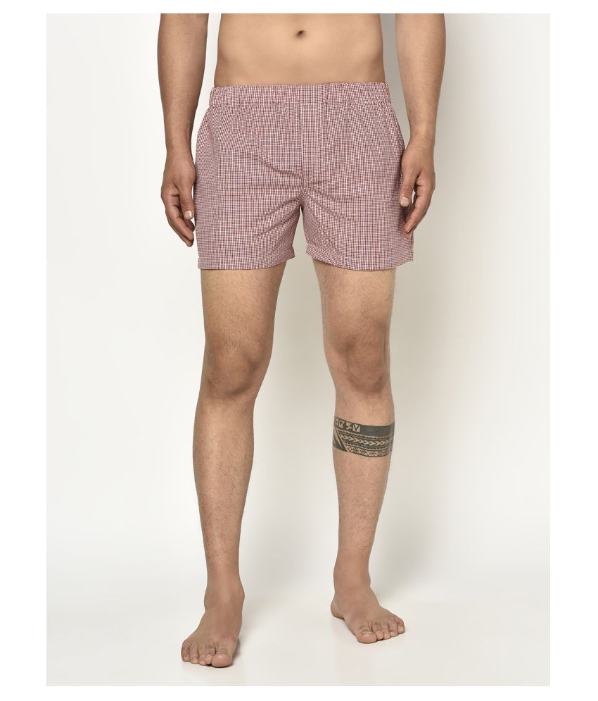     			Glito Cotton Men's Boxer- ( Maroon )