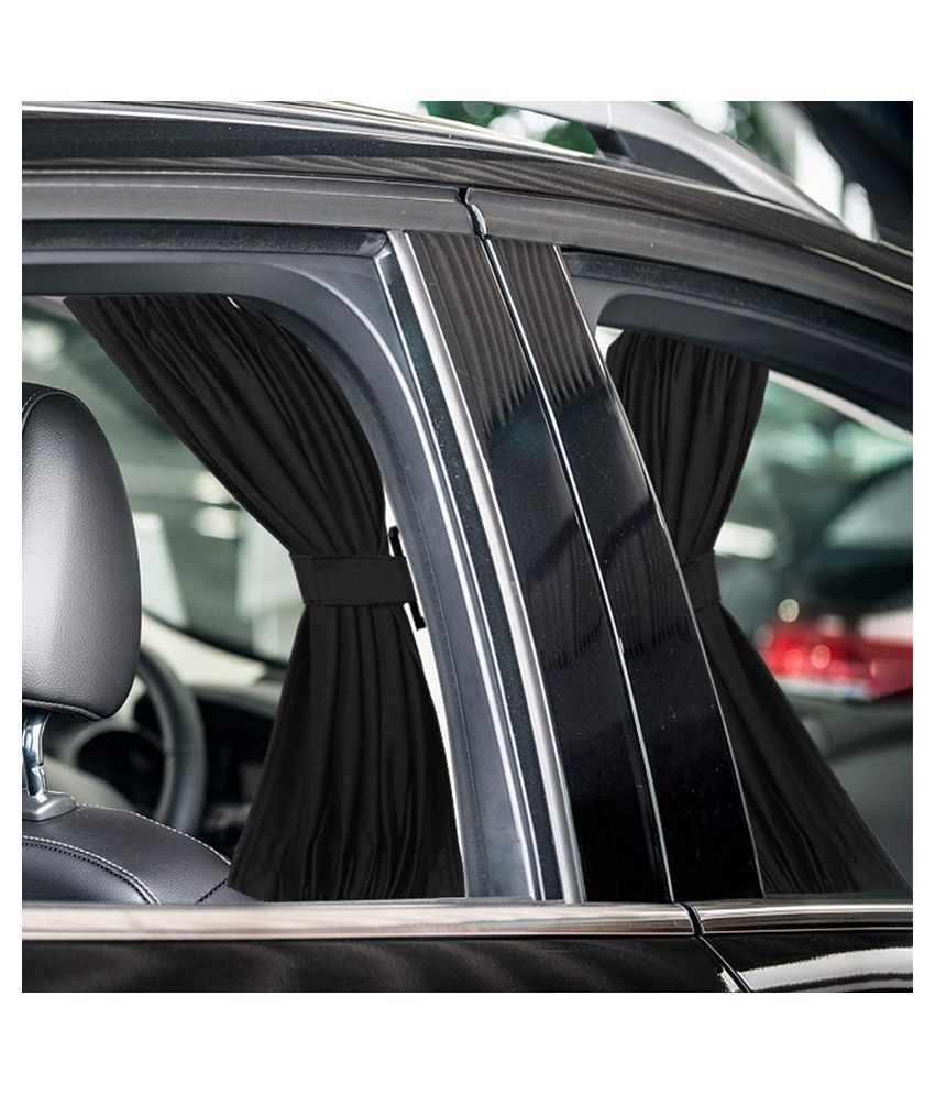 Black IDS Home Car Sun Shade Curtain Windshield Shield 