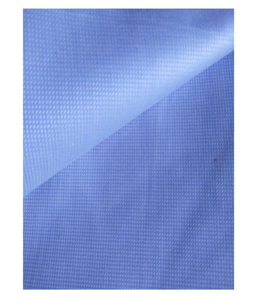     			Makhanchor Blue 100 Percent Cotton Unstitched Shirt pc Single