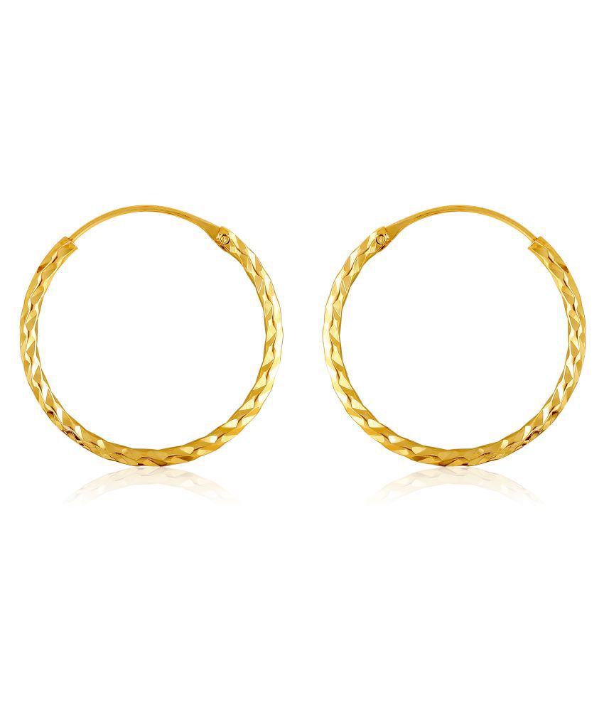     			Vighnaharta Shimmering Bejeweled Alloy Gold Bali Earring for Women and Girls VFJ1369ERG