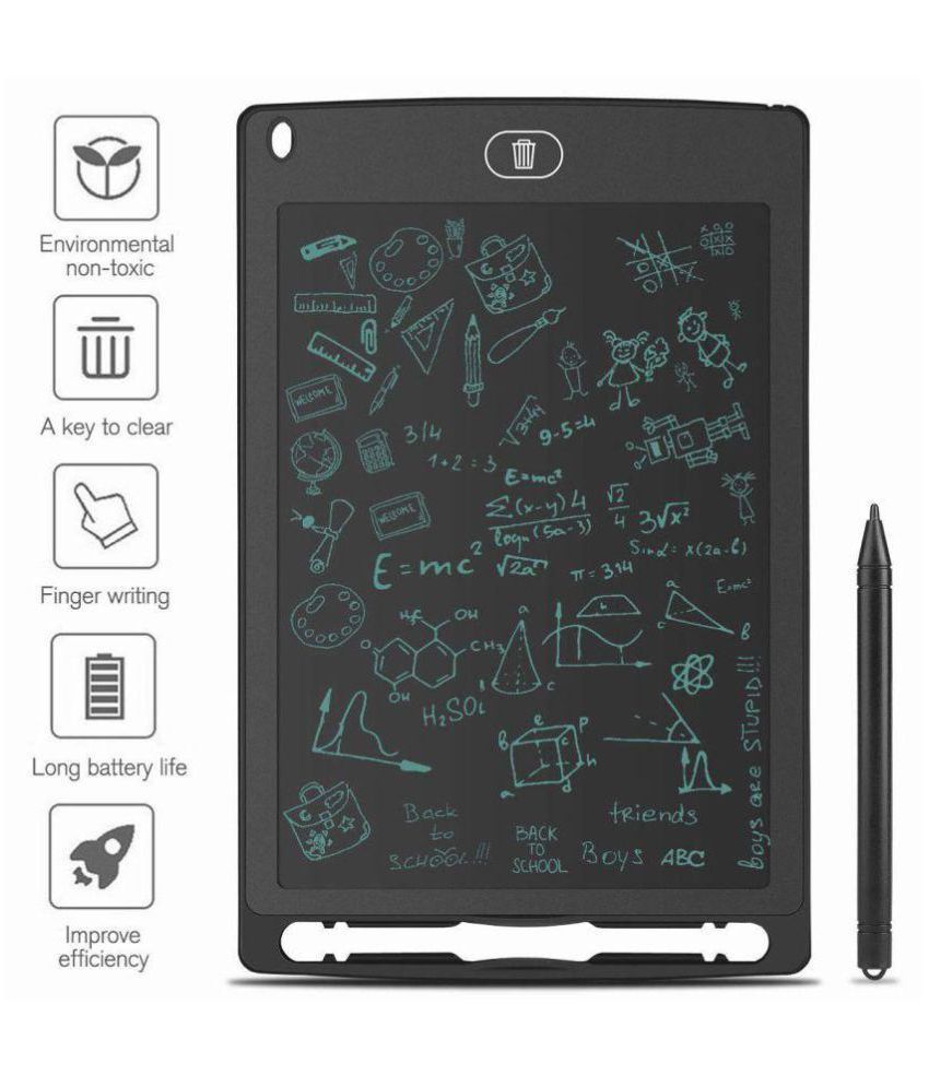 with Stylus LCD Writing Board 8.5in Black for School Student Erasable Drawing Board