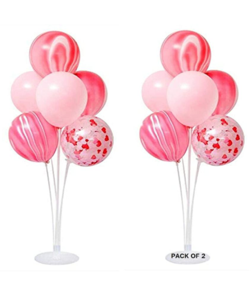 Blooms Mall Balloon Stand with Holder cups ( Pack of 2 )