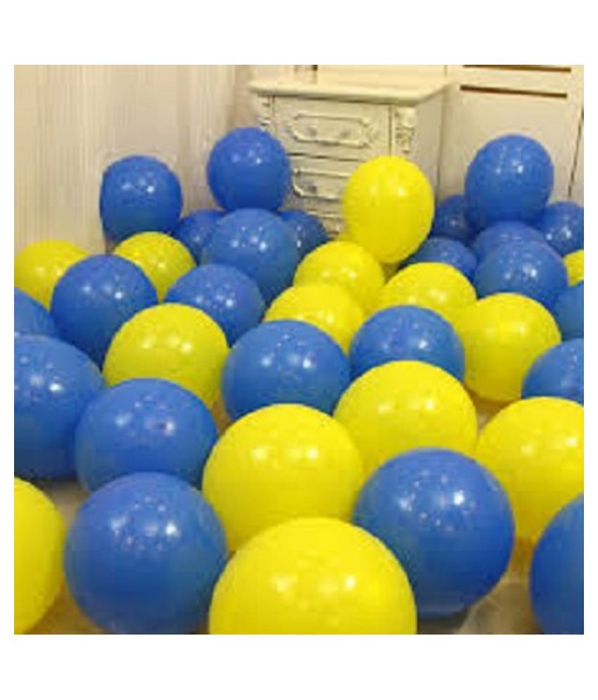     			GNGS Pack of 100 (Blue & Yellow) Party Balloons for Decorations