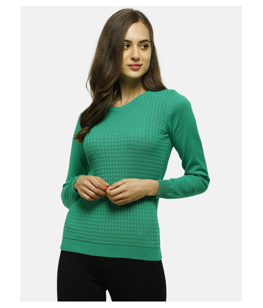     			98 Degree North Cotton Green Pullovers - Single