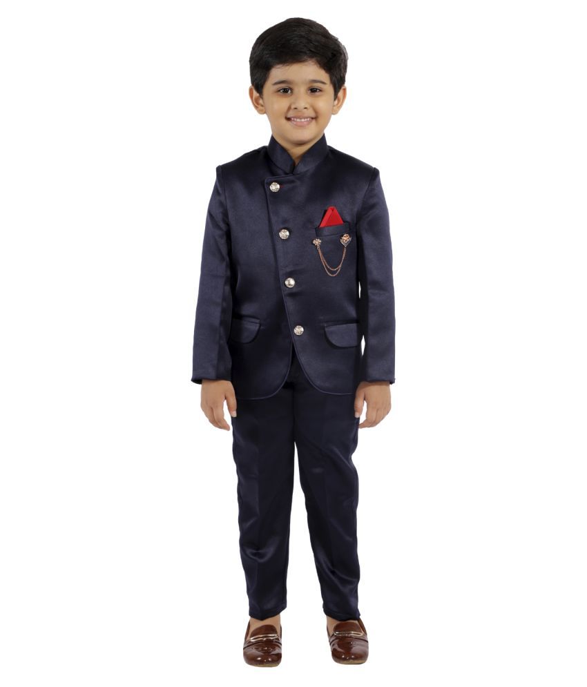     			Fourfolds 2 Piece Jodhpuri Style Coat Suit with Pant & Blazer for Kids & Boys_FE143